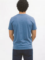 Men's Blue Cotton Bamboo Elastane Regular Fit Tshirt