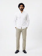 Men's White Oxford 100% Cotton Regular Fit Shirt