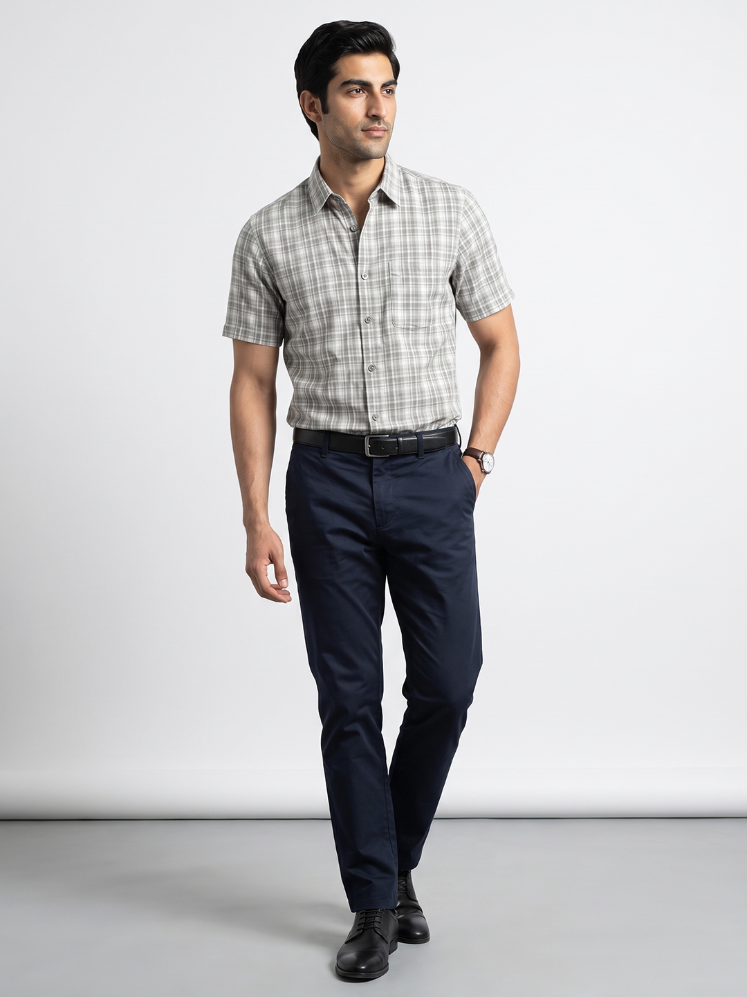 Men's 100% Cotton Regular Fit Shirt Green