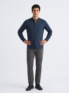 Men's Navy 100% Cotton Regular Fit Shirt