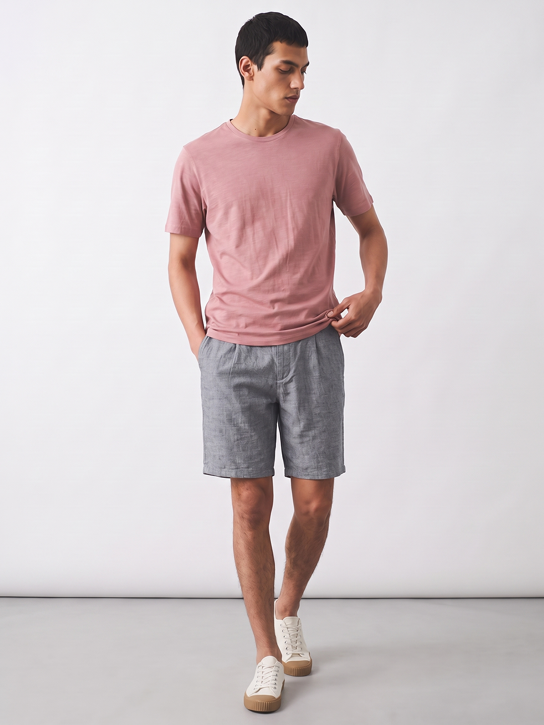 Men's 100% Cotton  Regular Fit Tshirt Pink