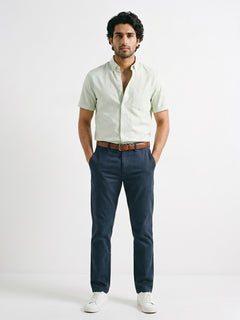 Men's Mint Oxford 100% Cotton Regular Fit Shirt