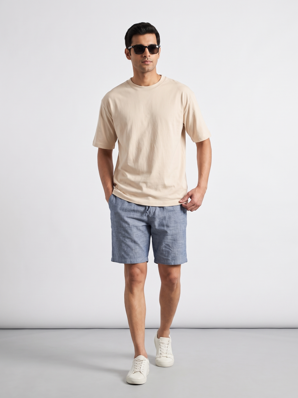 Men's 100% Cotton Relax Fit Tshirt Natural