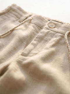 Men's Natural Cotton Linen Regular Fit Pant