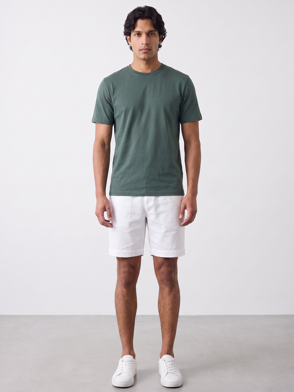 Men's 100% Cotton Regular Fit Tshirt Green