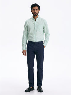 Men's Mint 100% Cotton Regular Fit Shirt