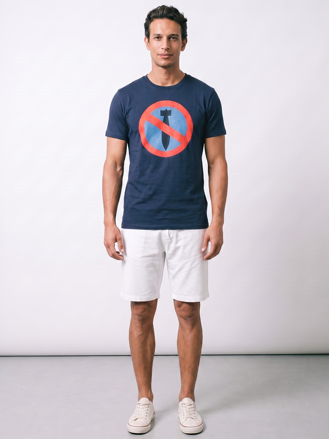 Men's 100% Organic Cotton Regular Fit Tshirt Navy