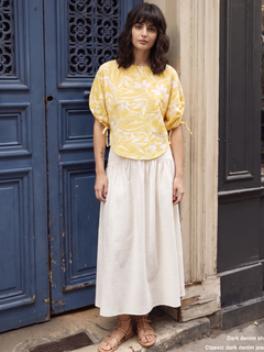 Women's 100% Cotton Regular Fit Blouse Yellow