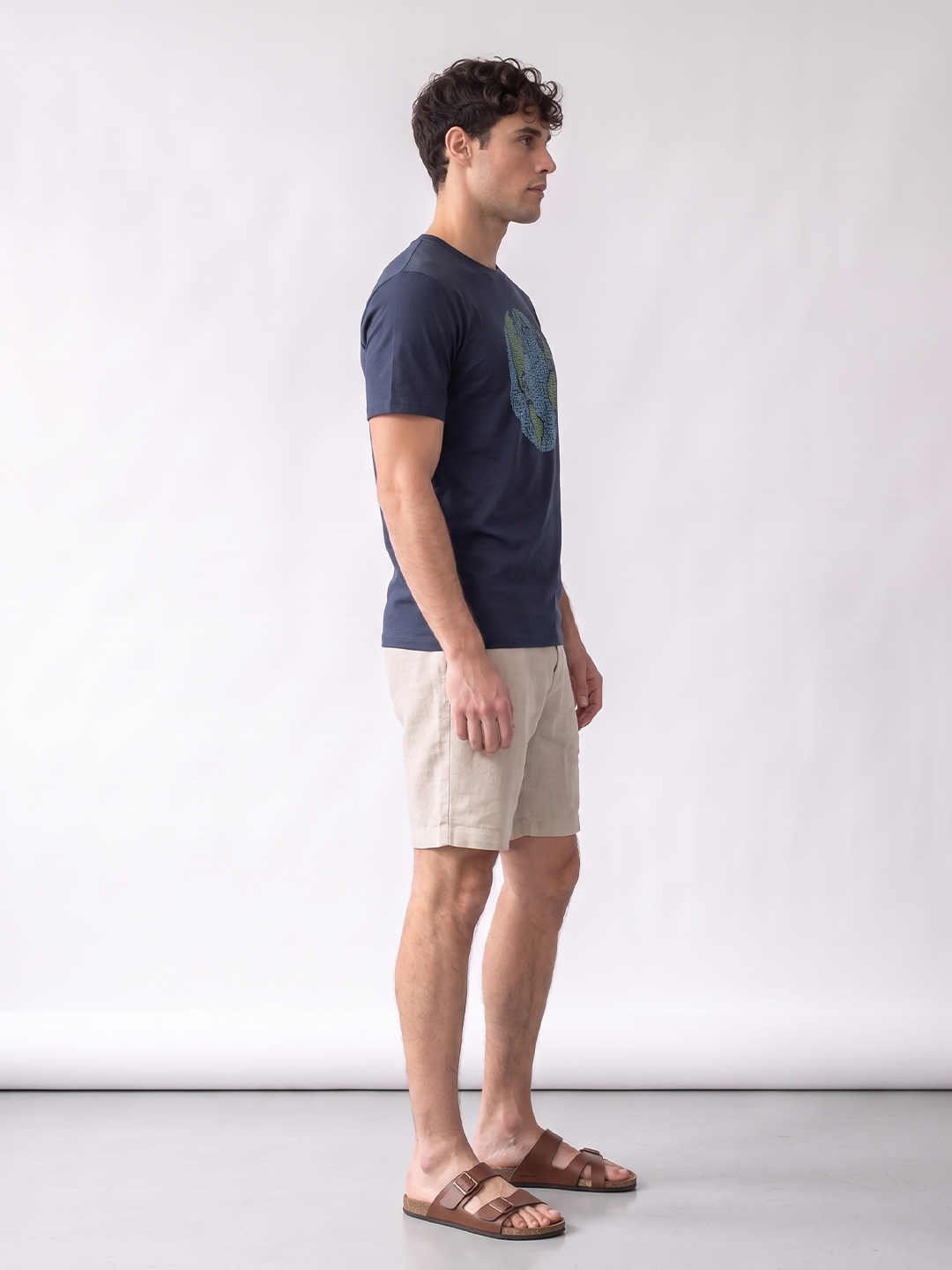 Men's Navy 100% Organic Cotton Regular Fit Tshirt