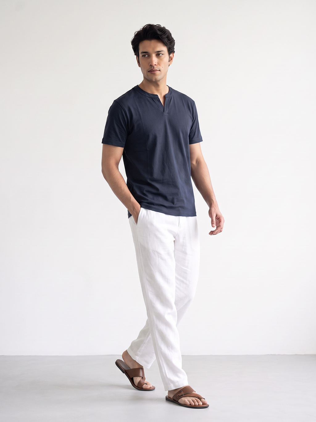 Men's 100% Cotton Relax Fit Tshirt Navy