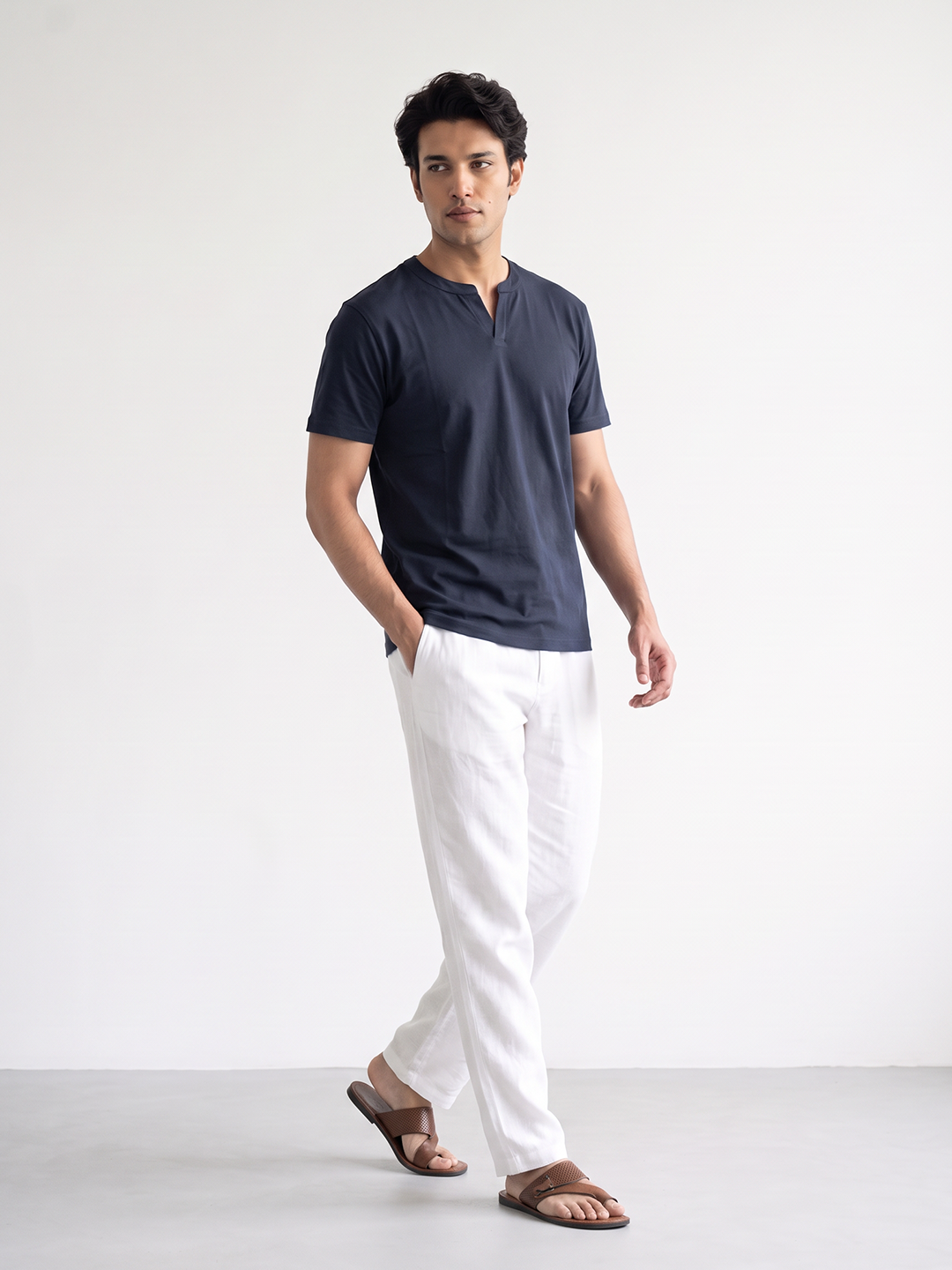 Men's 100% Cotton Relax Fit Tshirt Navy
