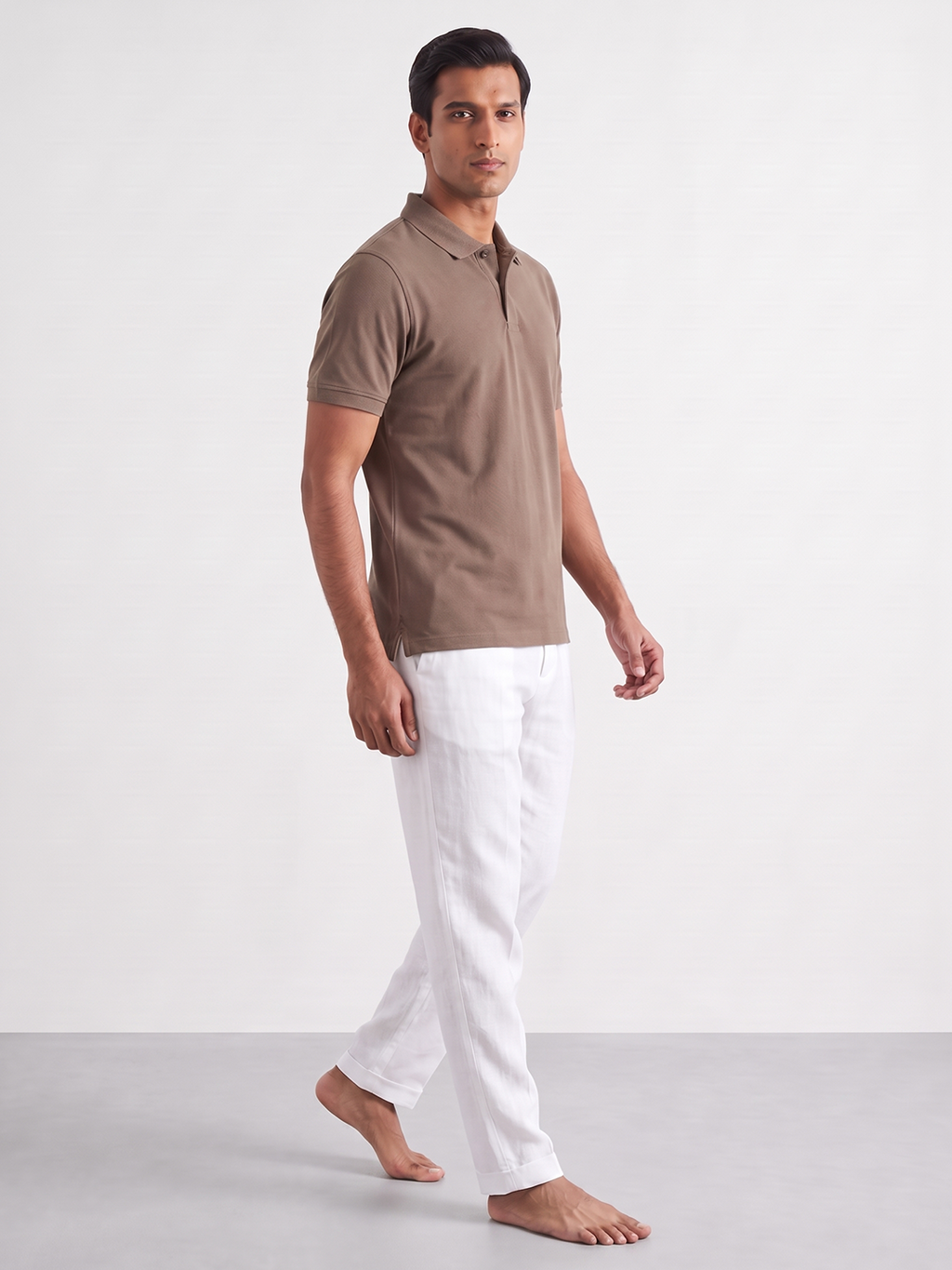 Men's Brown 100% Organic Cotton Regular Fit Tshirt