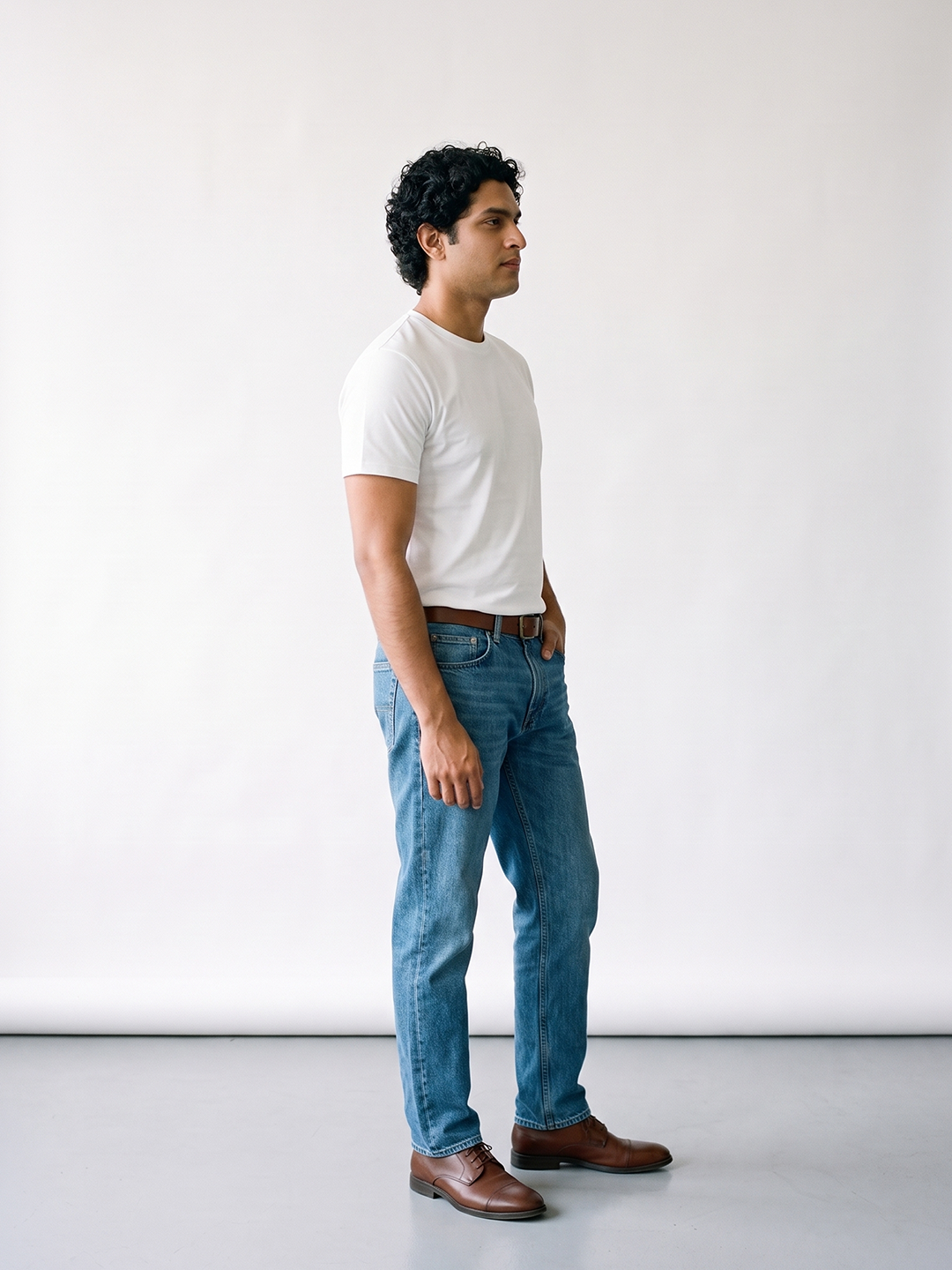 Men's 100% Cotton  Regular Fit Tshirt White