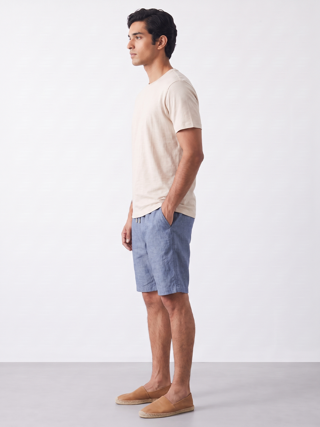 Men's 100% Cotton  Regular Fit Tshirt Natural