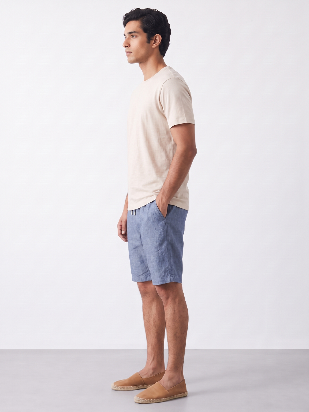 Men's 100% Cotton  Regular Fit Tshirt Natural