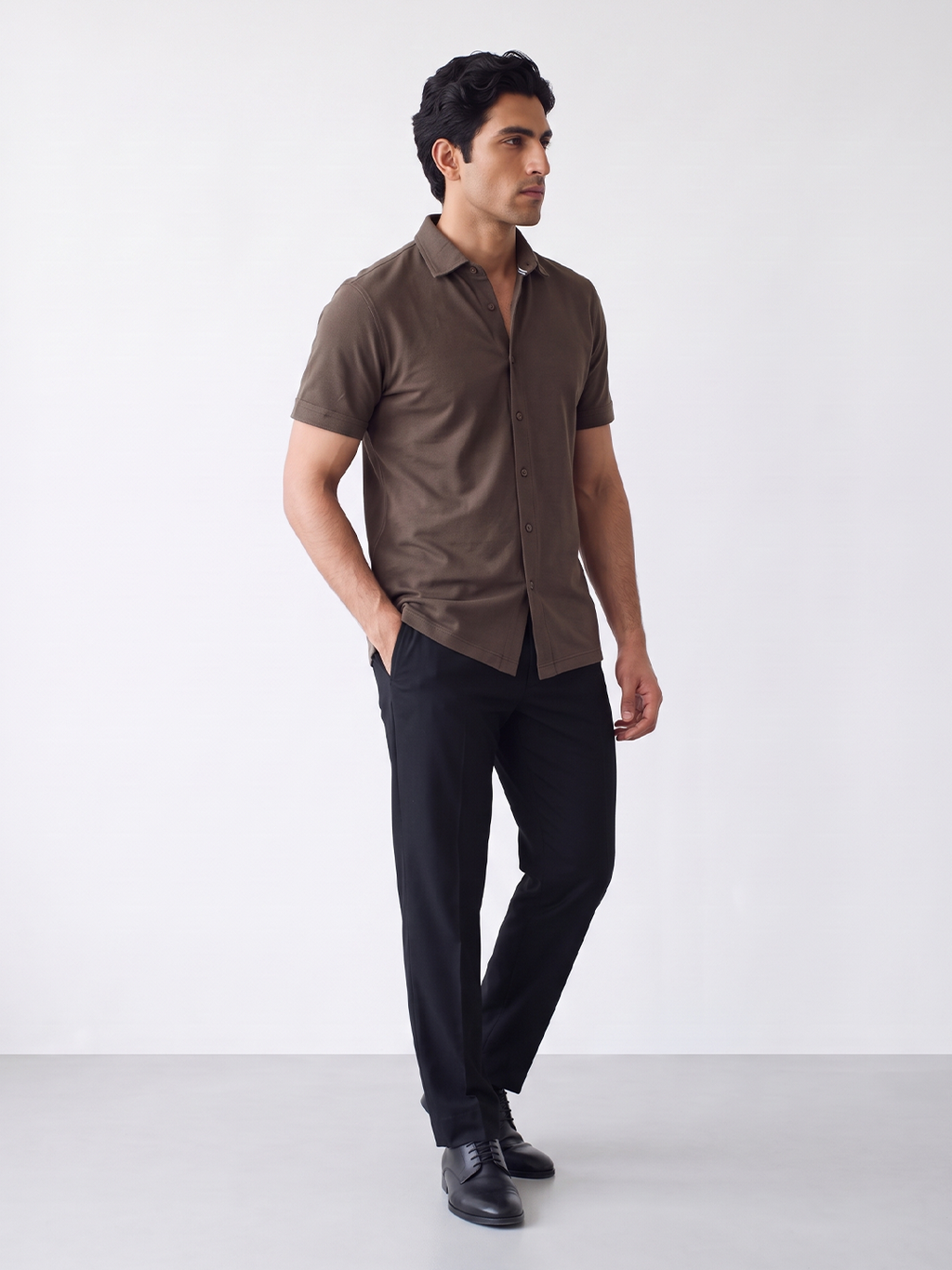 Men's 100% Cotton  Regular Fit Tshirt Brown