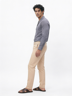 Men's Navy Tencel Linen Regular Fit Shirt