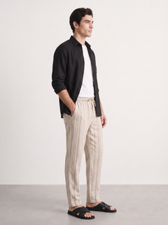 Men's Brown 100% Cotton Regular Fit Pant