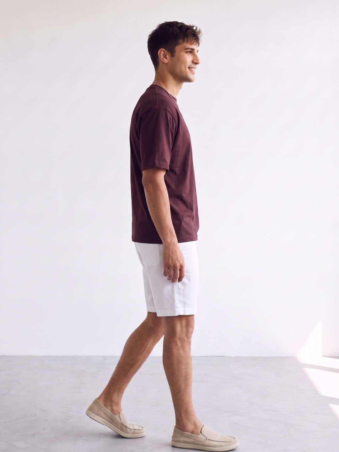 Men's 100% Cotton Relax Fit Tshirt Wine