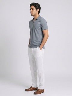 Men's Blue 100% Organic Cotton Regular Fit Tshirt