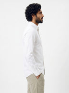 Men's White Oxford 100% Cotton Regular Fit Shirt