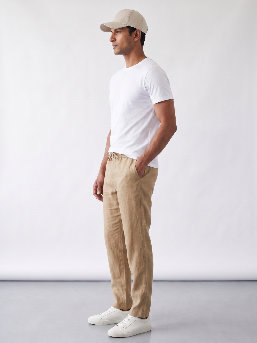 Men's White 100% Organic Cotton Regular Fit Tshirt