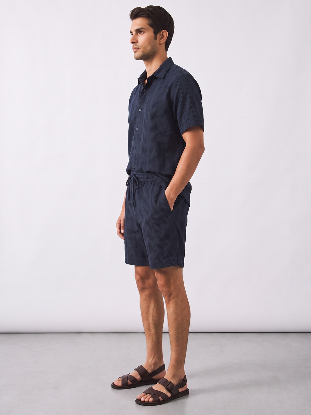 Men's 100% Cotton Regular Fit Shorts Navy