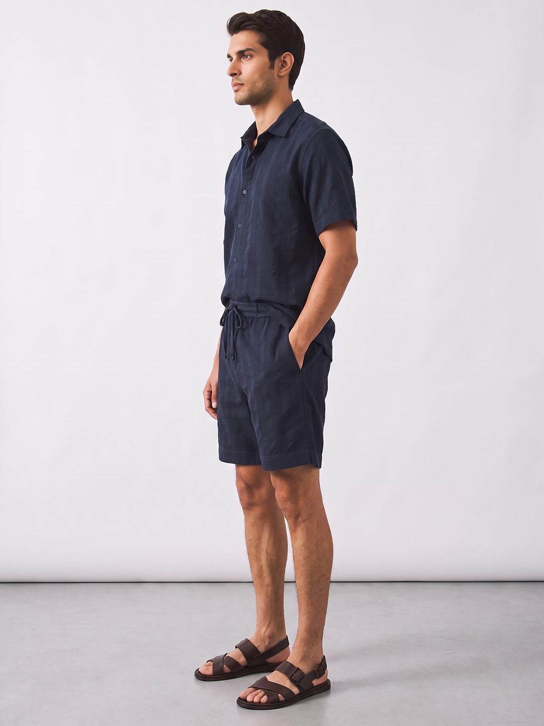 Men's 100% Cotton Regular Fit Shorts Navy