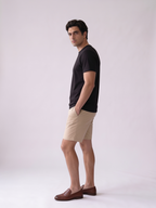 Men's Black Cotton Elastane Slim Fit Tshirt