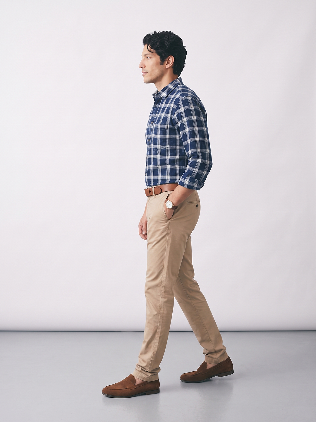 Men's 100% Cotton Regular Fit Shirt Navy
