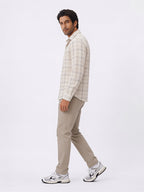 Men's Green Cotton Lycra Slim Fit Pant