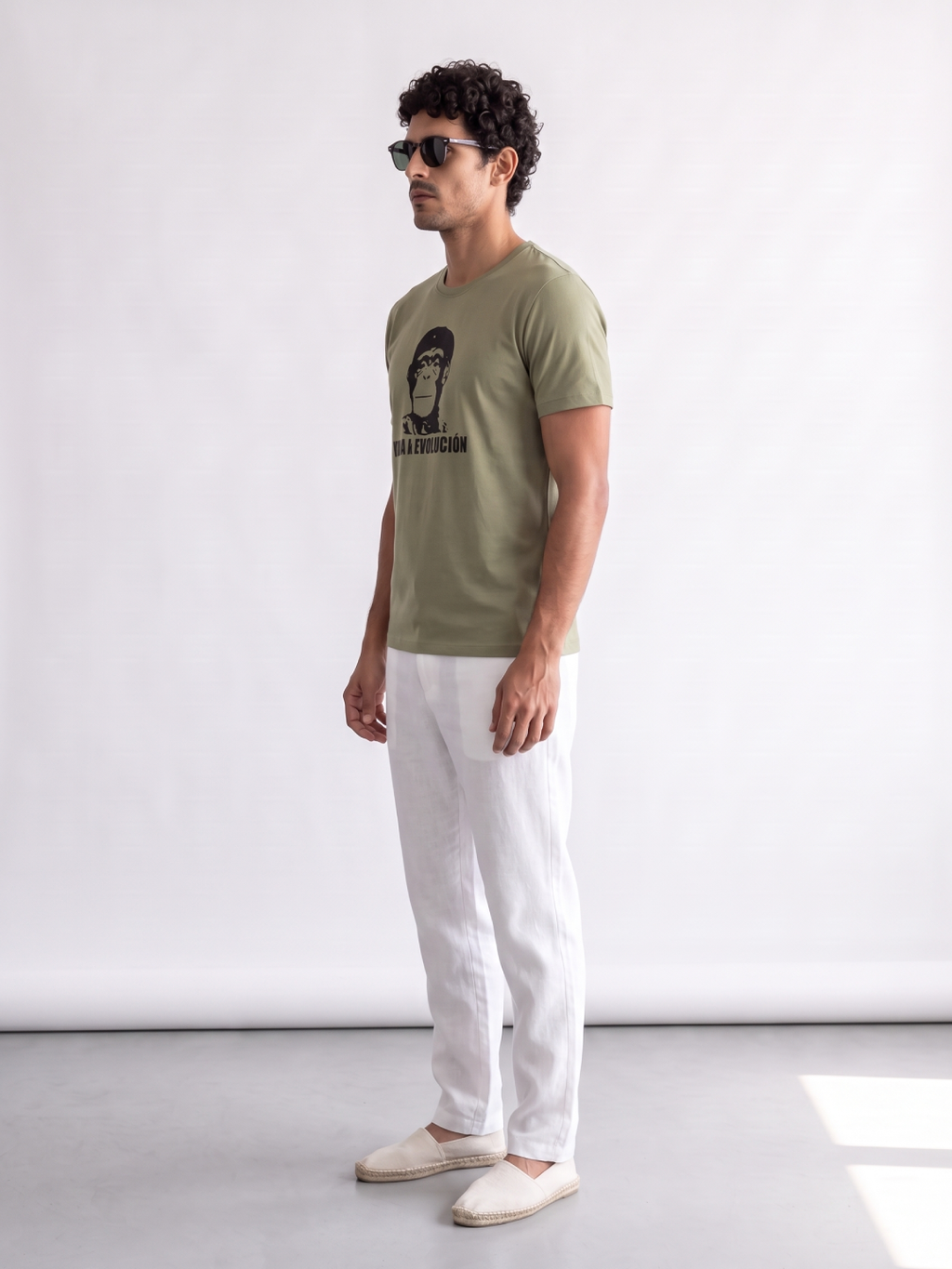 Men's 100% Organic Cotton Regular Fit Tshirt Olive
