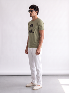 Men's 100% Organic Cotton Regular Fit Tshirt Olive