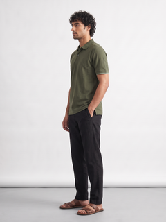 Men's Olive 100% Organic Cotton Regular Fit Tshirt