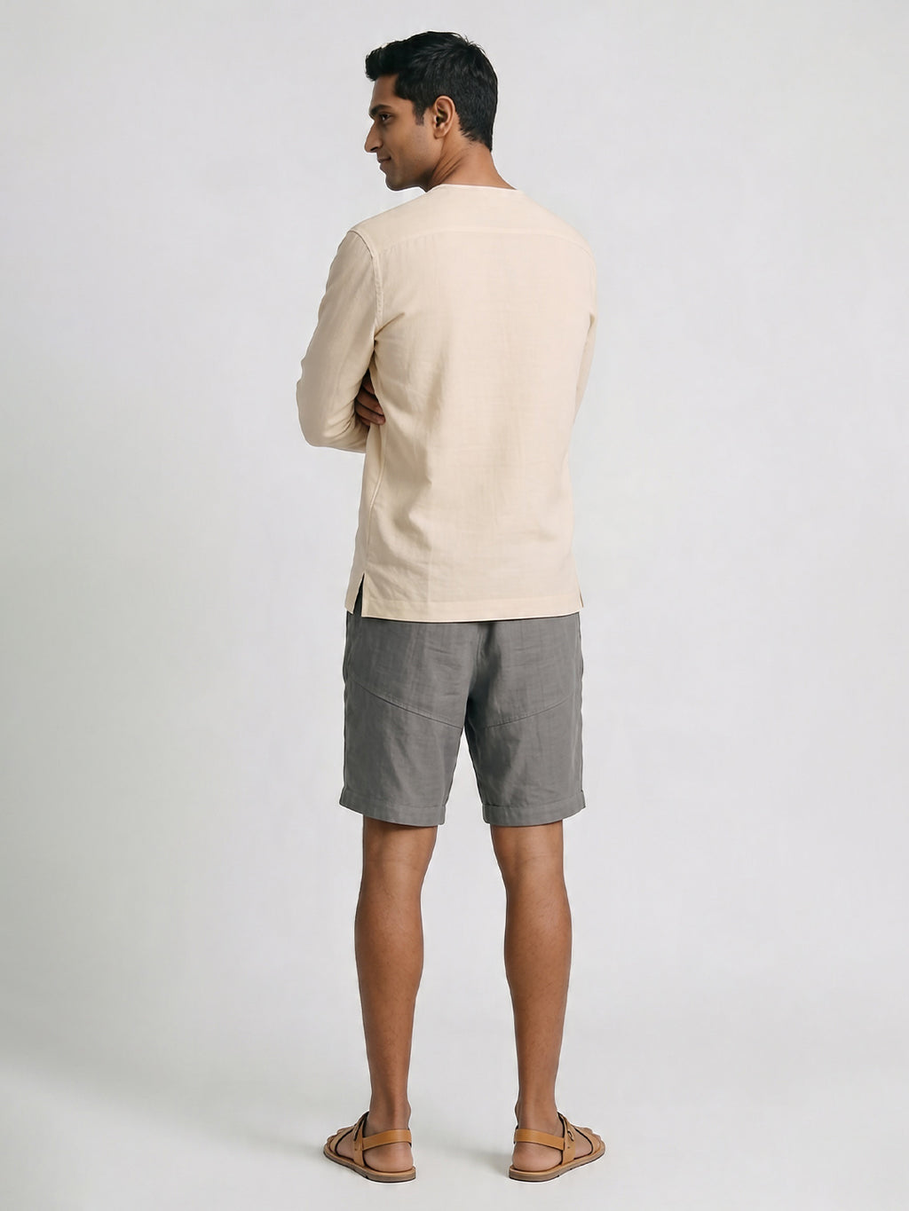 Men's Offwhite 100% Cotton Regular Fit Shirt