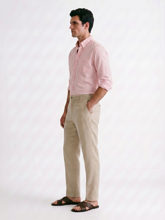 Men's Natural Cotton Linen Slim Fit Pant