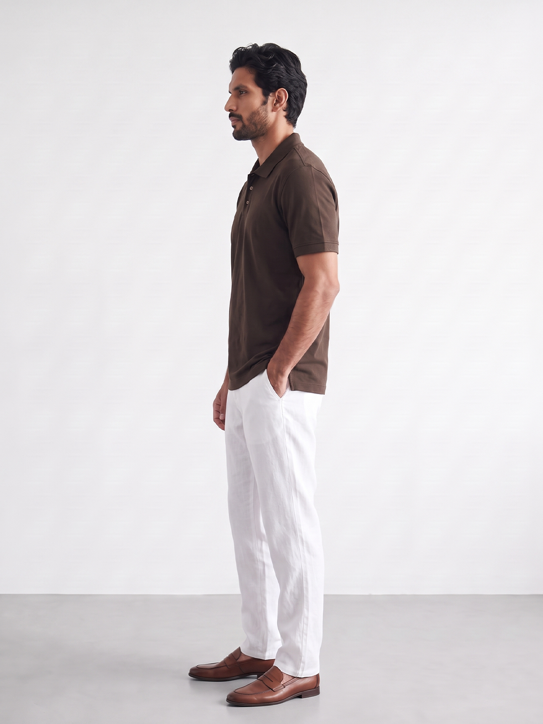 Men's 100% Cotton  Regular Fit Tshirt Brown