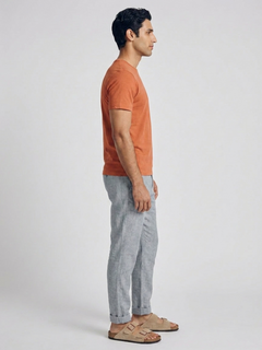 Men's Rust Cotton Bamboo Elastane Regular Fit Tshirt