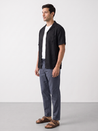 Men's Cotton Lycra Regular Fit Pocket Pants Navy