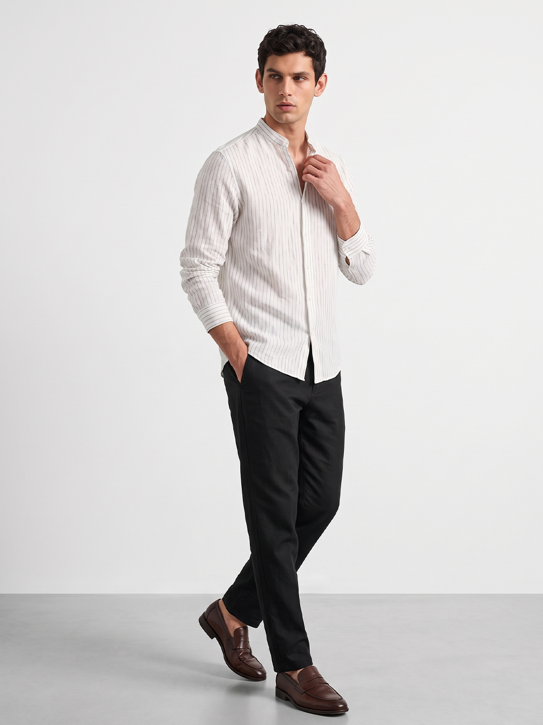 Men's 100% Cotton  Regular Fit Shirt White