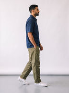 Men's 100% Cotton Regular Fit Pants Olive