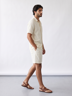 Men's 100% Cotton Regular Fit Shorts Offwhite