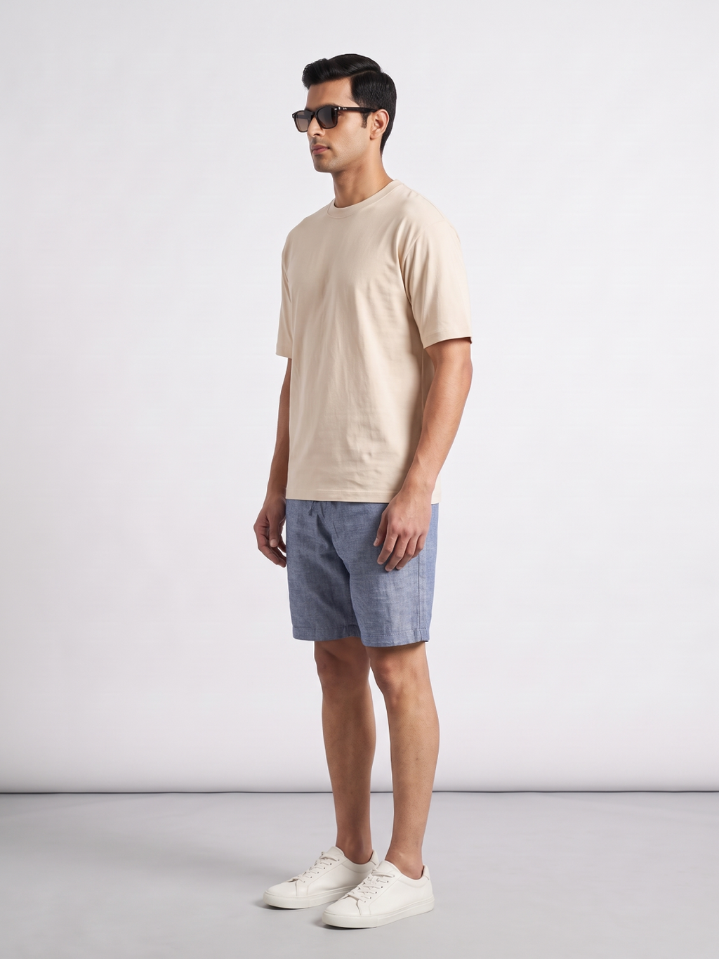 Men's 100% Cotton Relax Fit Tshirt Natural