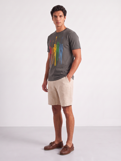 Men's 100% Organic Cotton Regular Fit Tshirt Charcoal