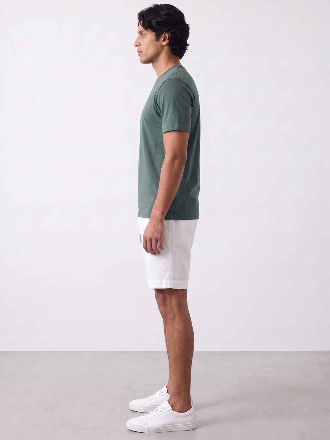 Men's 100% Cotton Regular Fit Tshirt Green