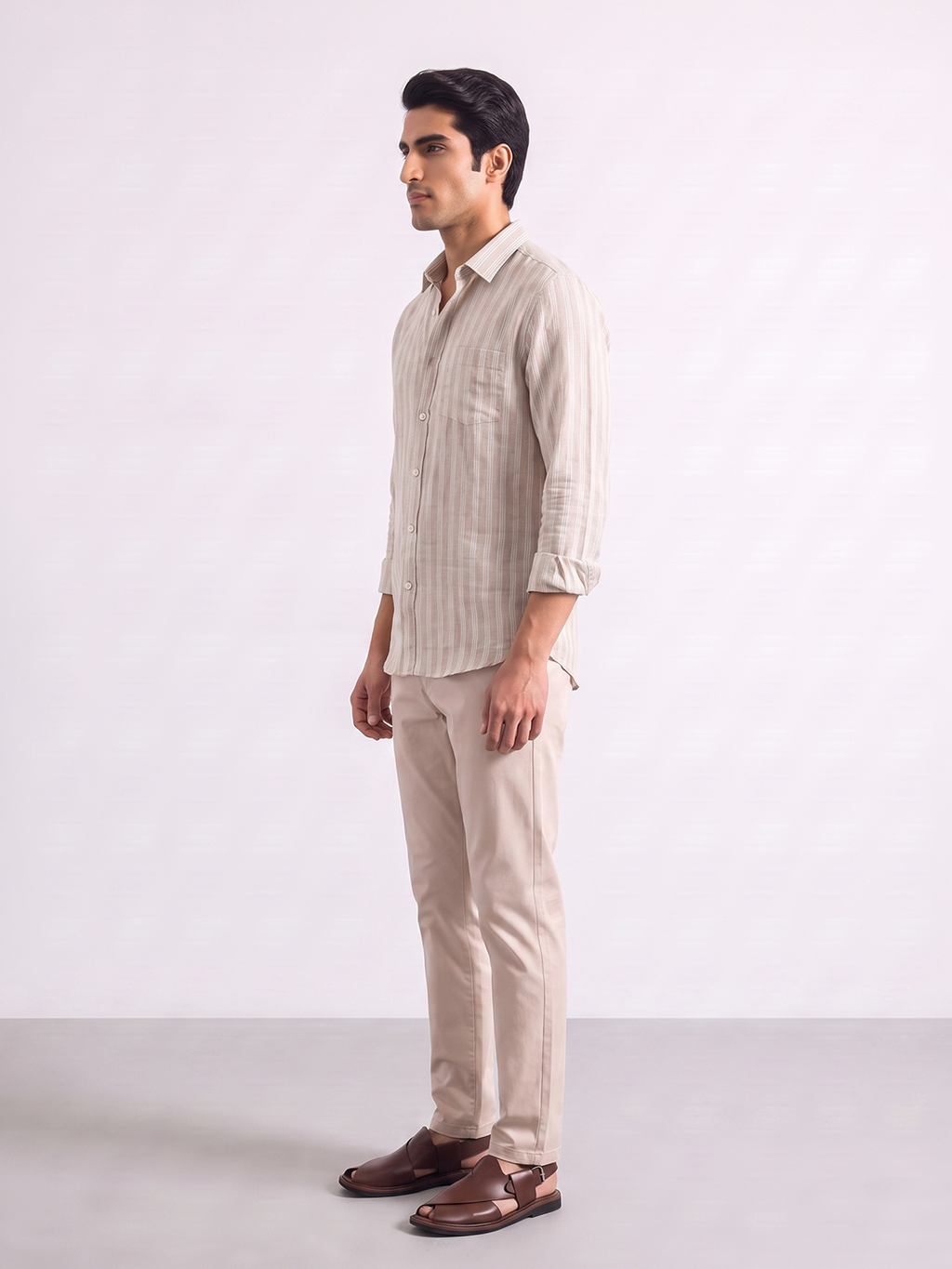Men's Natural Cotton Lyocell Regular Fit Shirt