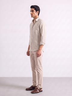 Men's Natural Linen Lyocell Regular Fit Shirt