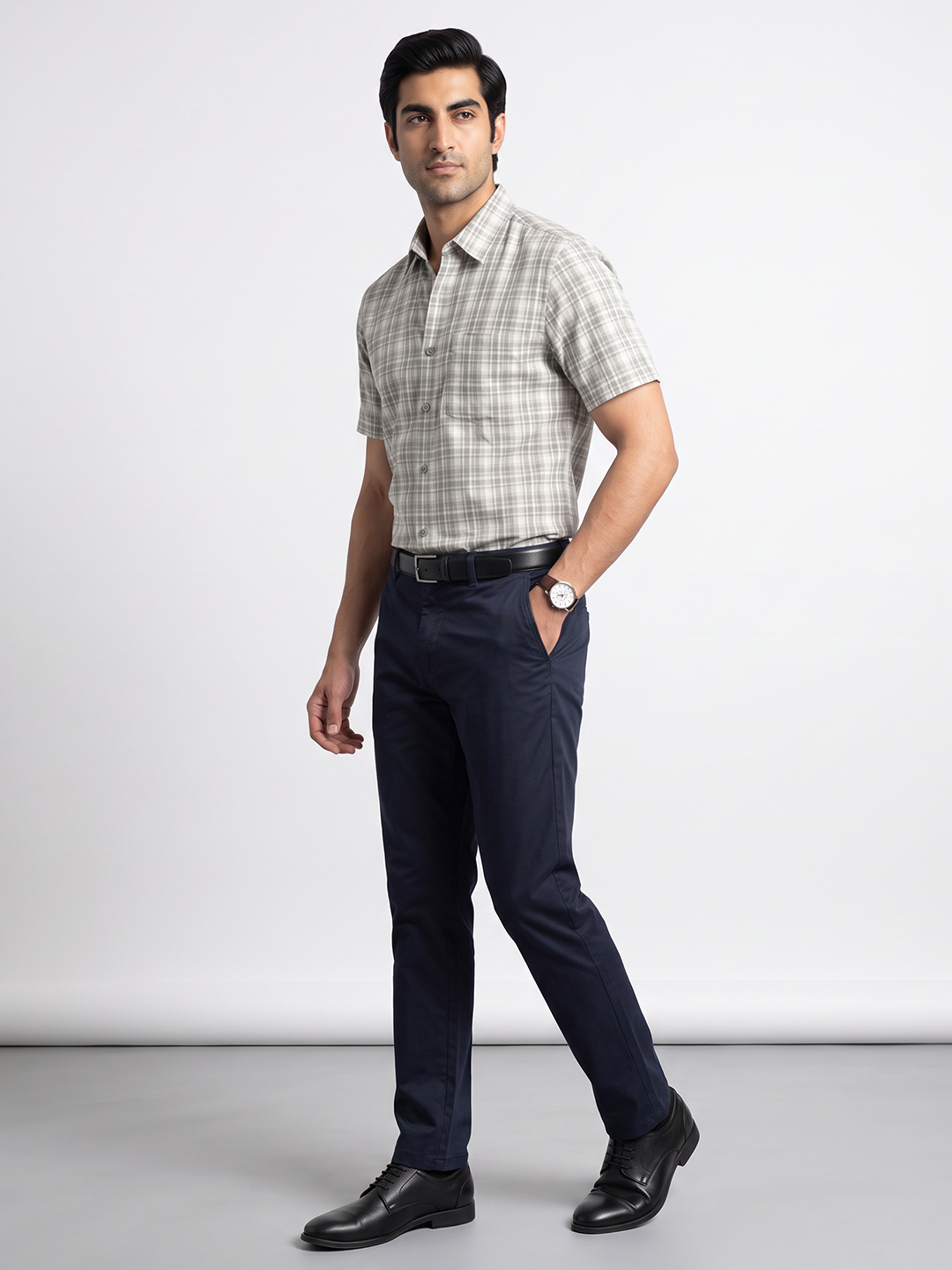Men's 100% Cotton Regular Fit Shirt Green