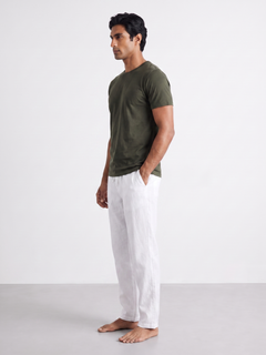 Men's Darkgreen 100% Organic Cotton Regular Fit Tshirt