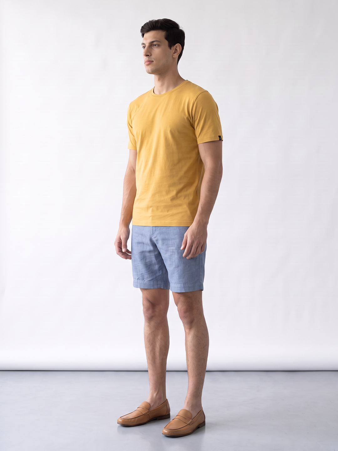 Men's 100% Cotton Regular Fit Tshirt Mustard